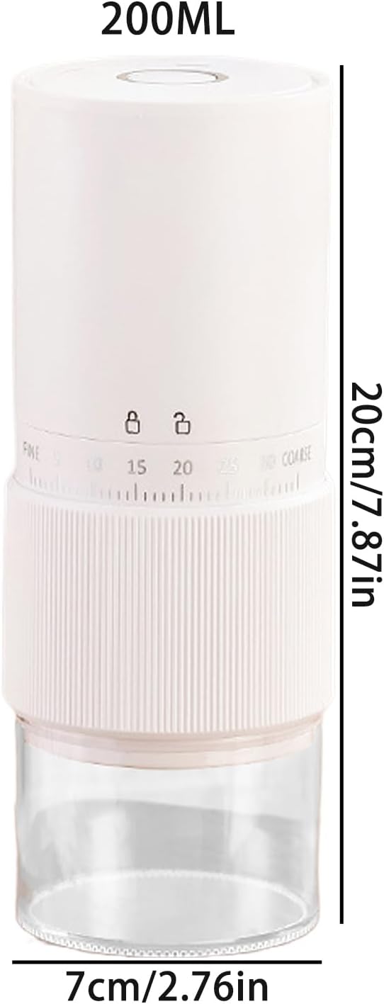 Coffee Grinder for Home Use, Adjustable Fine Grinding Machine with Rechargeable Multi-Speed, Quiet Kitchen Coffee Maker for Daily Brewing