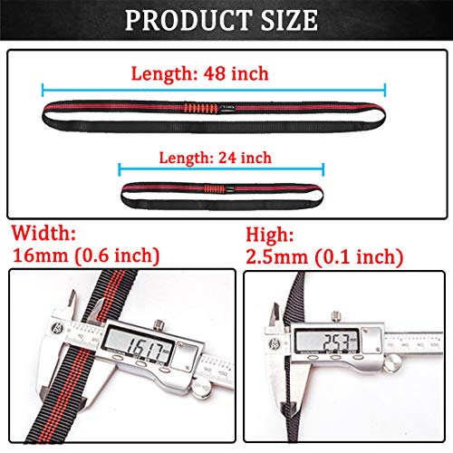 Boaton Climbing Utility Cord, Nylon Sling Runners, Creating Anchors System, Rigging Tools, Perfect For Tree Work, Build Hammock, Build Swing, Hiking And Camping, 24'' #TOP1