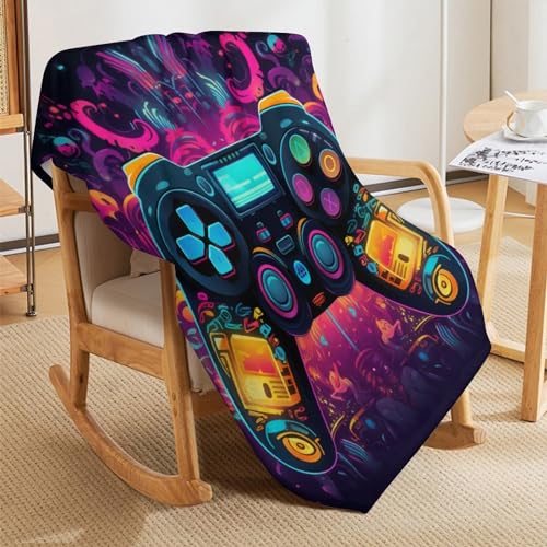 Manta de franela de Game Controllers para sofá suave y cálida de 140x180 cm 5