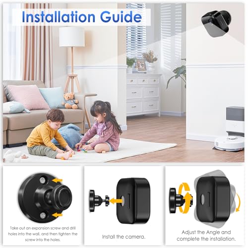 Image of Blink Outdoor Camera Mount, 360 Degree Adjustable Wall Mount Bracket, Compatible with Blink Mini, Blink 4th and 3rd Gen Outdoor Camera, 6 Pack, Black