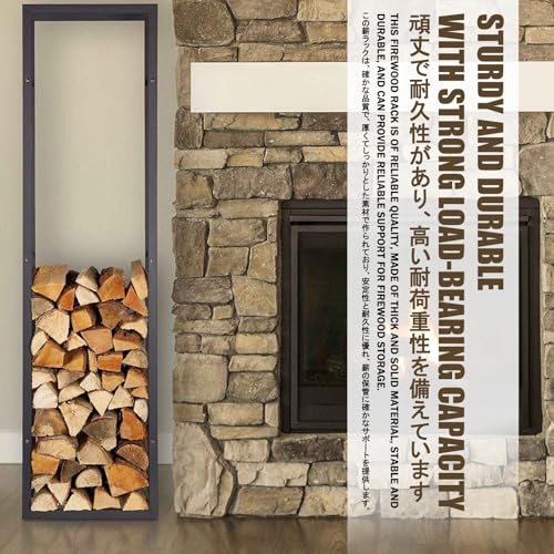 Support de rangement pour bûches en métal robuste intérieur extérieur