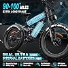 FREESKY 2025 Upgraded Dual Battery 48V 41AH Peak 2500W Motor 90-160 Miles Long Range Electric Bike for Adults 38MPH+ 26" Fat Tire Full Suspension EBike with Dual Hydraulic Brakes #1