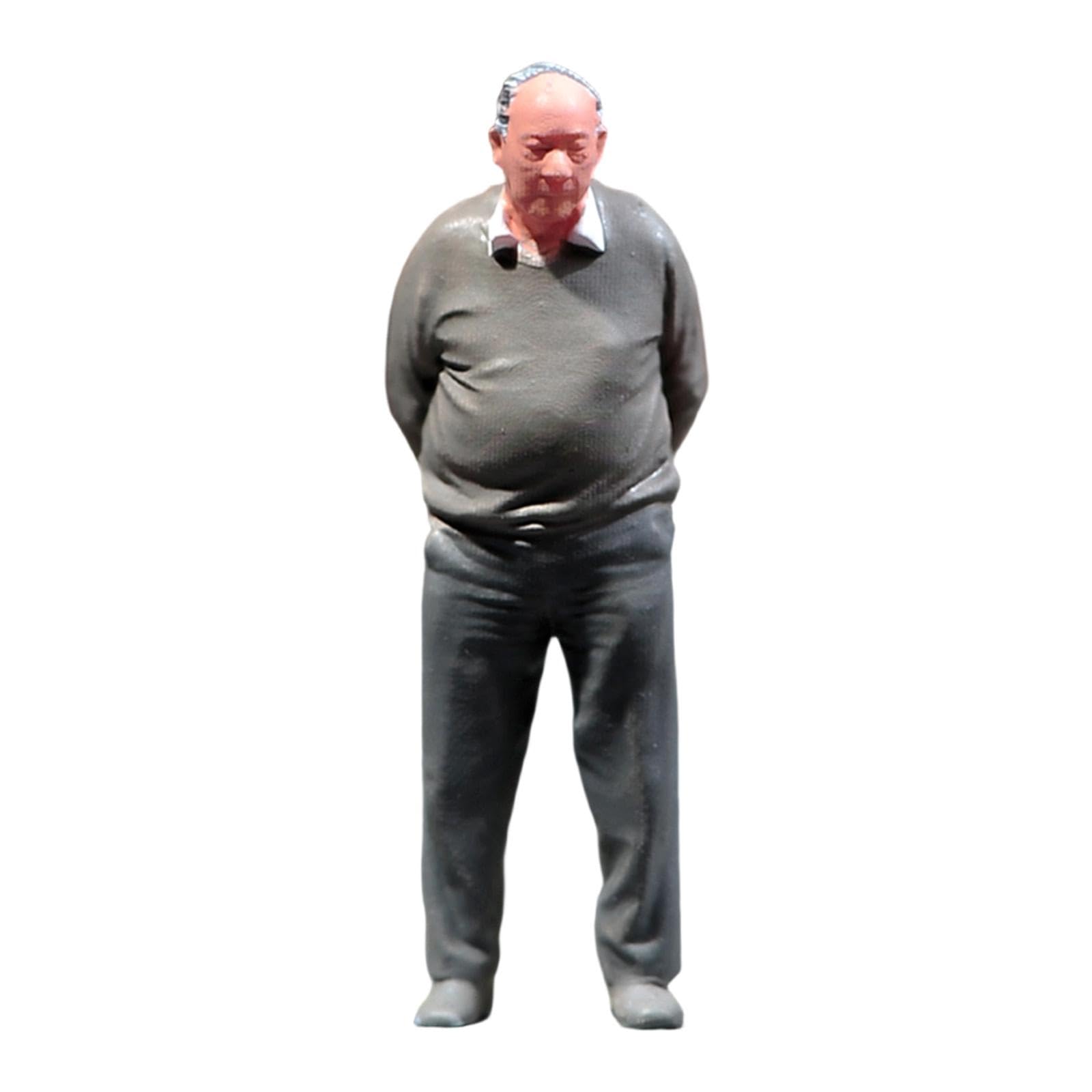 Amazon | Generic ミニチュア男性高齢者フィギュアモデルリアルなミニ