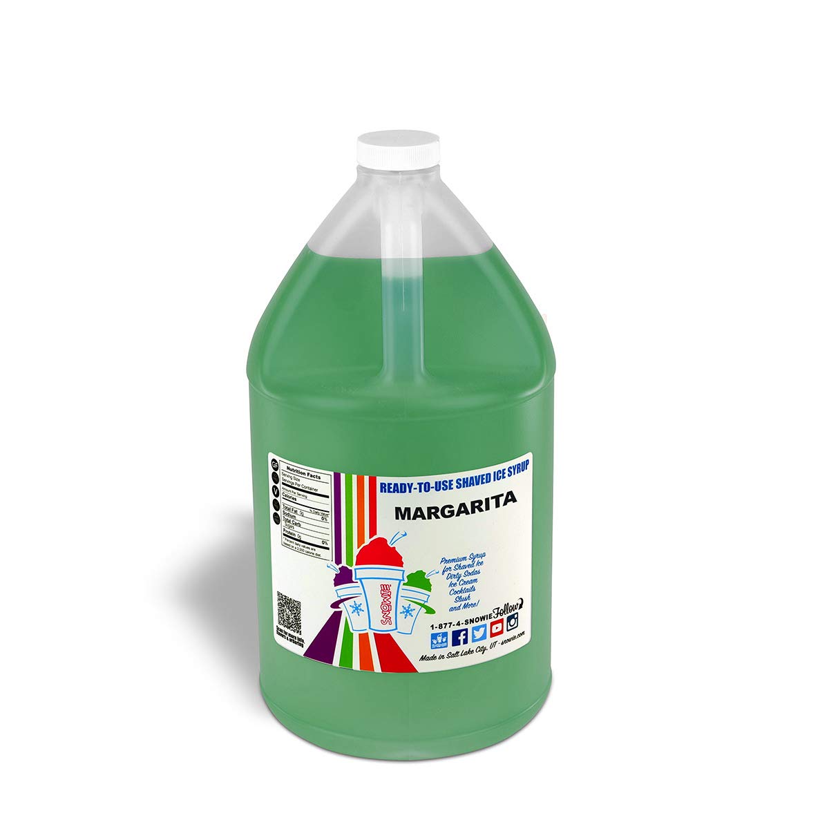 SNOWIE - Shaved Ice Snow Cone Ready to Use Syrup - Gallon (Flavor: Margarita)