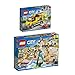 Produktbild LEGO City 2er Set 60153 60150 Stadtbewohner  Ein Tag am Strand + Pizzawagen