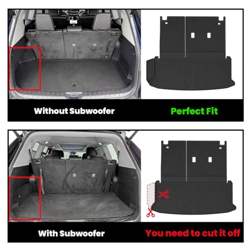 Image of LASFIT Cargo Mat for Toyota Grand Highlander 2024-2026 with Backrest Mat