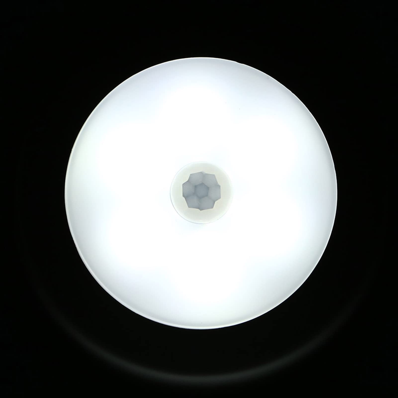 3 Luci LED Rotonde Con Sensore Di Movimento PIR - Wireless A Batteria, 6 LED, 30 Lm, Per Scale E Armadi - 4