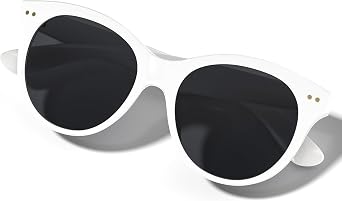 ViewJoy Oversized Polarized Sunglasses for Womens Retro Round Designer Vintage Trendy Style