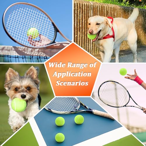 Yonality 6 Stück Tennisbälle, Sports Training Tennis, Elastic Tennis Ball, für Tennisspieler Aller Spielstärken, mit Filz für Hohe Sichtbarkeit, für Unterricht, Ballmaschinen und Hunde Spielgerät