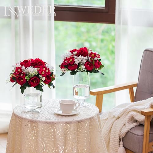 Bolas de flores para centros de mesa de bodas y arreglos florales artificiales pequeños 5