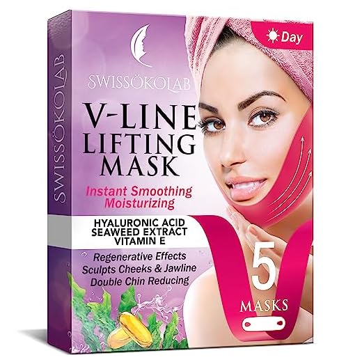 V Line Lifting Mask Chin Up Patch Double Chin Reducer Chin Mask V Up Contour Tightening Firming Face Lift Tape Neck Mask V-Line Lifting Patches V Shaped Slimming Face Mask 5 pcs