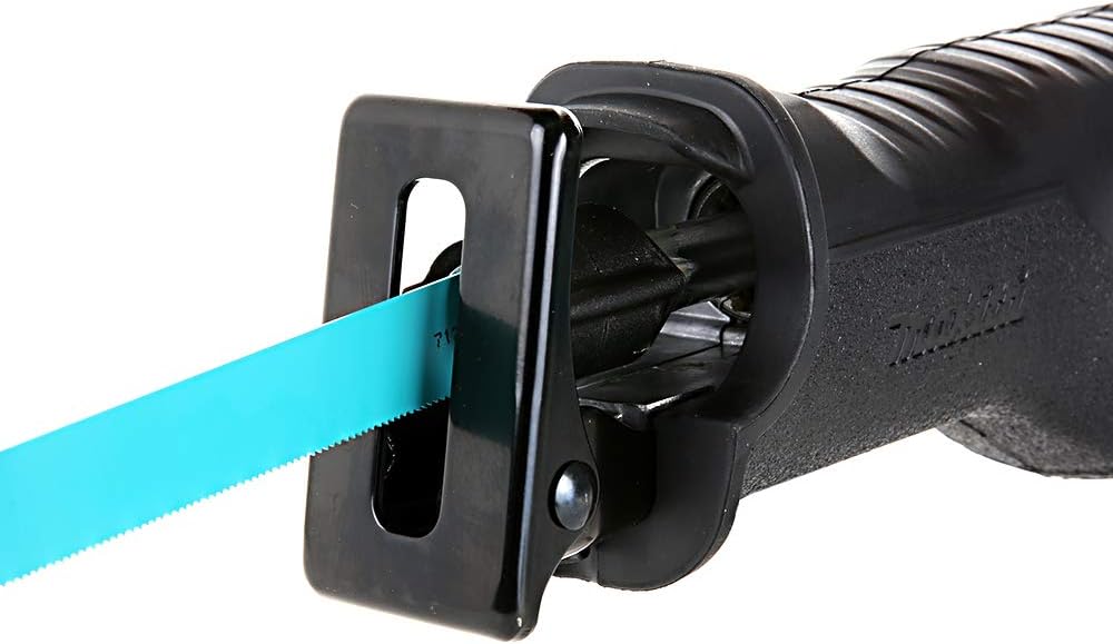 Close-up of Makita DJR186Z blade clamp per l'installazione