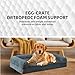 RUYICZB Dog Beds for Medium Large Dogs, Orthopedic Egg Memory Foam Dog Bed, Cozy Plush Dog Couch Bolster Dog Sofa Bed with Removable Washable Cover and Nonskid Bottom,44 * 31.8 * 7in