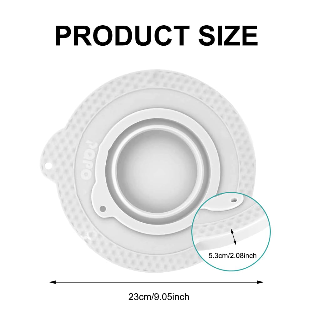 Silikonowa osłona misy do miksowania, kompatybilna z Kitchen-Aid 4,5-5 Quart, głowicą uchylną, mikserem stojącym, hermetyczna pokrywka o jakości spożywczej ze składaną małą miską (biała)