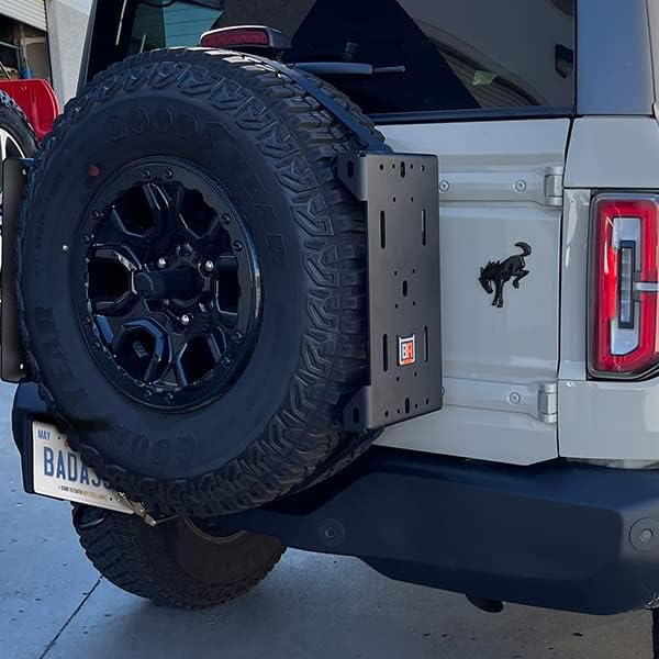 Rear Tire Side Mounting Platform w/Strap - Matte Black