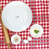 MamboCat Zestaw 6 talerzy do pizzy Mario XXL I Ø 33,5 cm I dla 6 osób I białe duże talerze do pizzy z porcelany z motywem piekarza I do pizzy lub do przyrządzania I duże talerze obiadowe, półmisek do