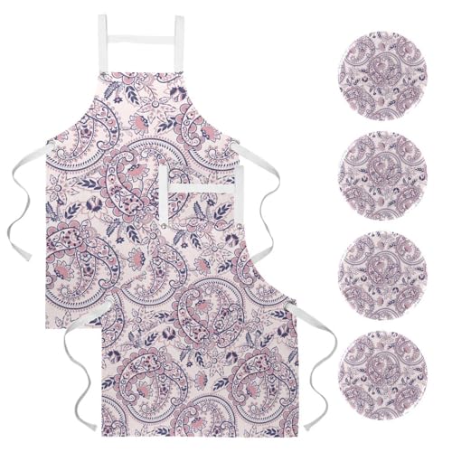Tablier de cuisine anti-tache lot de 2 tabliers de travail avec broches