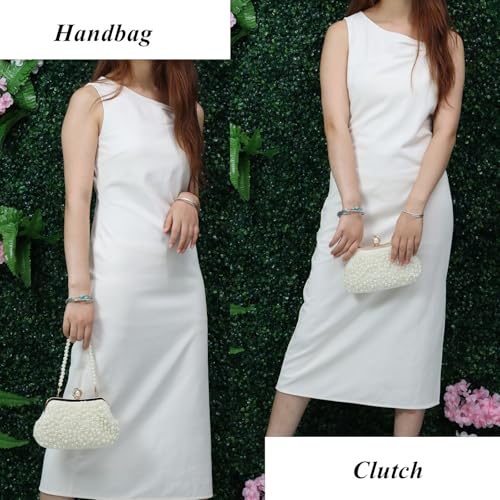 Cartera Clutch Perla Blanca para Mujer miniatura 2