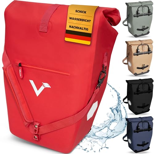 Valkental® Große & wasserdichte Gepäckträgertasche [28L] Abschließbare...