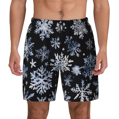Short de bain pour homme imprimé bonhomme de neige vêtement de plage léger décontracté