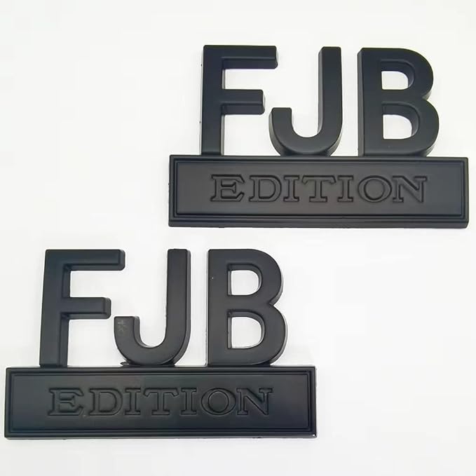 birdame 2PCS FJB Edition Emblem Full Metal 3D Fender Badge
