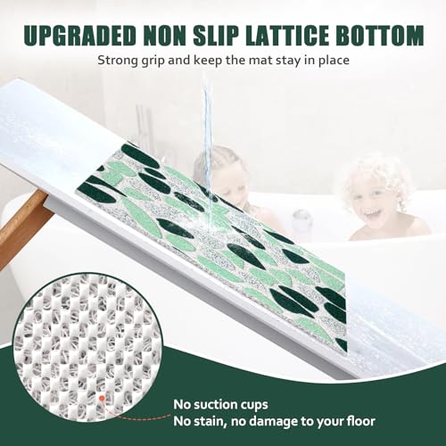 Square Shower Mat 60x60cm Non Slip Anti Mould Bathmat for Inside Shower丨Loofah Shower Mat for Inside Bath Soft Massage Mat for Bathroom Wet Areas丨Anti-Slip Bathtub Mat Washable Cuttable Quick Dry - Image 3
