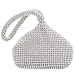 AIJUN Triangle Full Rhinestones Women's Evening Clutch Bag Party Prom Wedding Purse (Sliver)