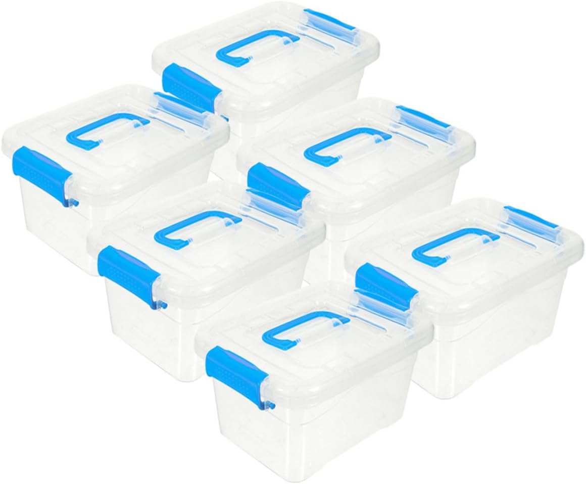 HOOTNEE 6pcs Boxes Portable Storage Case Toy Storage Case