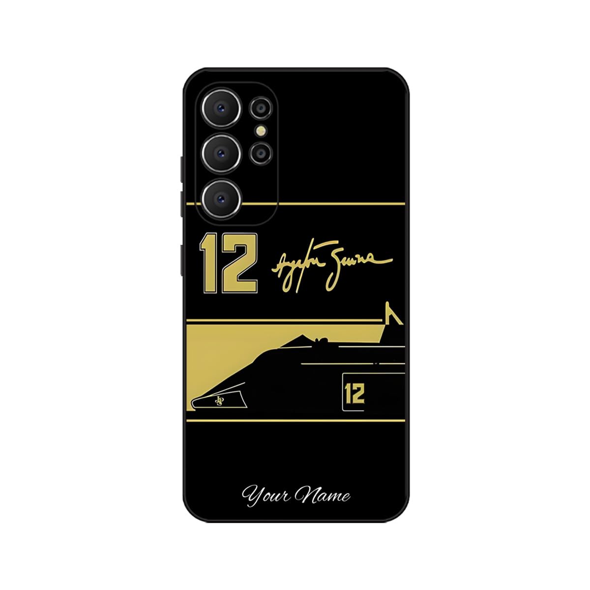 YEVAPOP Custom Racing-Inspired Text Case for Samsung Galaxy S25 S24 S23 S22 Ultra + Plus Galaxy A06 A16 A56, Soft Silicone Phone Cover Race
