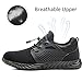 SUADEX Steel Toe Shoes for Men Women Indestructible Steel Toe Sneakers Lightweight Work Safety Shoes Puncture Proof Composite Toe Black 13.5 Women/12 Men