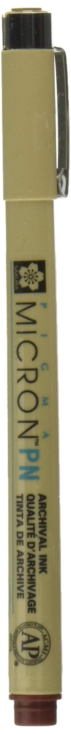 Pigma Micron PN Burgundy - Fine Tip Plastic Nib Writing Pen - Archival Quality Permanent Pigment Ink - Waterproof Fade Resistant