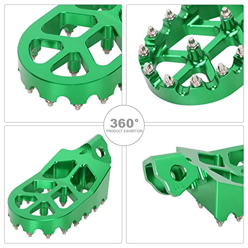 Image of Motorcycle Foot Pegs Footpeg Foot Rest Pedal CNC for KLX230 KLX230R KLX230S 2020-2023 KLX150L 2014-2021 KLX150BF 2017 Green