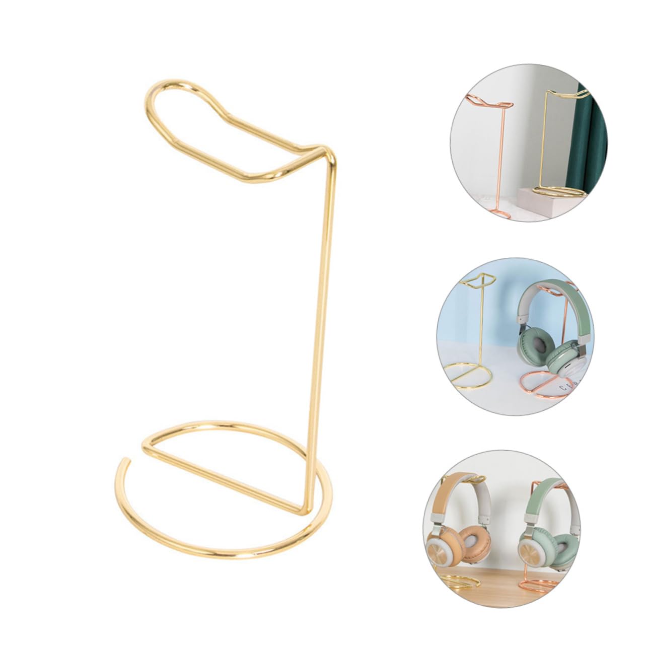 Cabilock Soporte Simple Para Auriculares De 3 Uds Soporte Para Auriculares De Oficina Para Escritorio Para es De Hierro Dorado