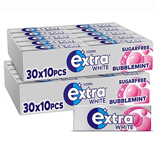 Wrigley's Extra - Goma de mascar sabor a chicle, sin azúcar, 60 paquetes de 10 unidades