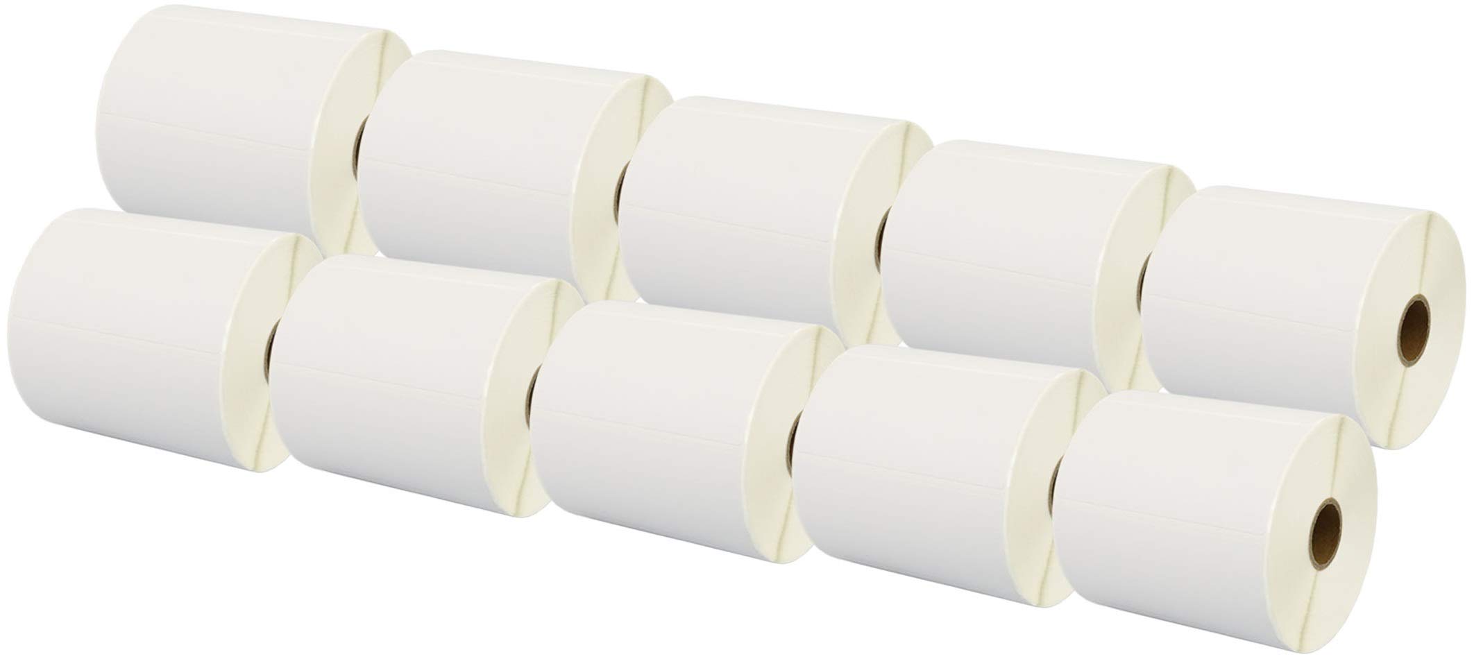10 Compatible Rolls 100mm x 50mm White Direct Thermal Labels for Zebra GK420d GK420t GC420d GX420d GX420t GC420t GX430t GT800 LP2844 TLP 2844 Citizen CL-S521 CL-S621 CL-S631 (1000 Labels per Roll)
