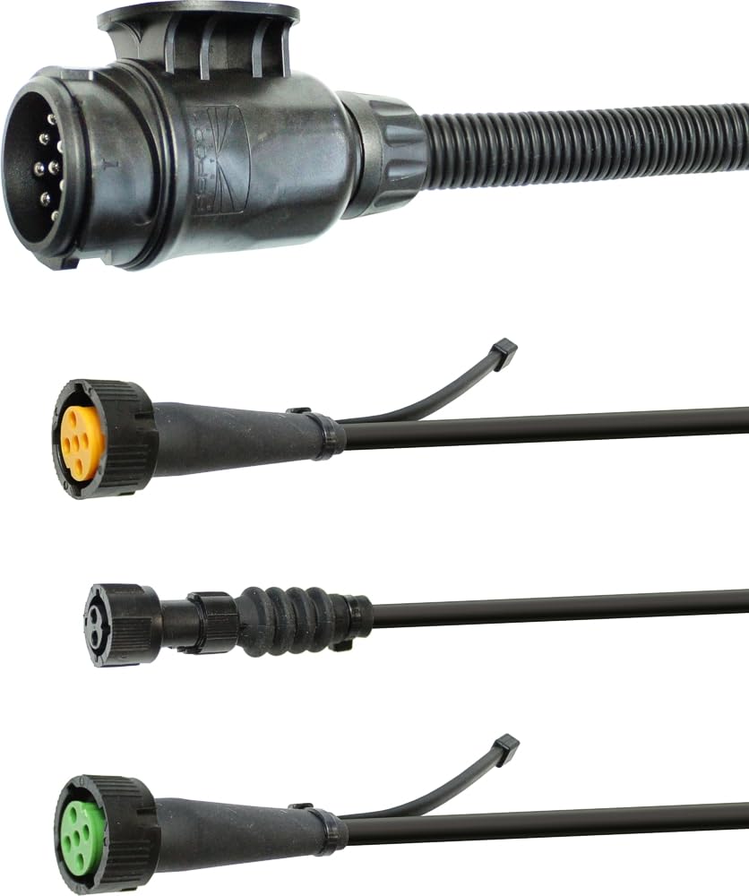Aspöck Kabelsatz 13-polig – 6 M Kabelbaum + 4 M Ladeleitung + 10 Cm DC-Abgang – Ersatzteil Für Wohnwagen & Anhänger