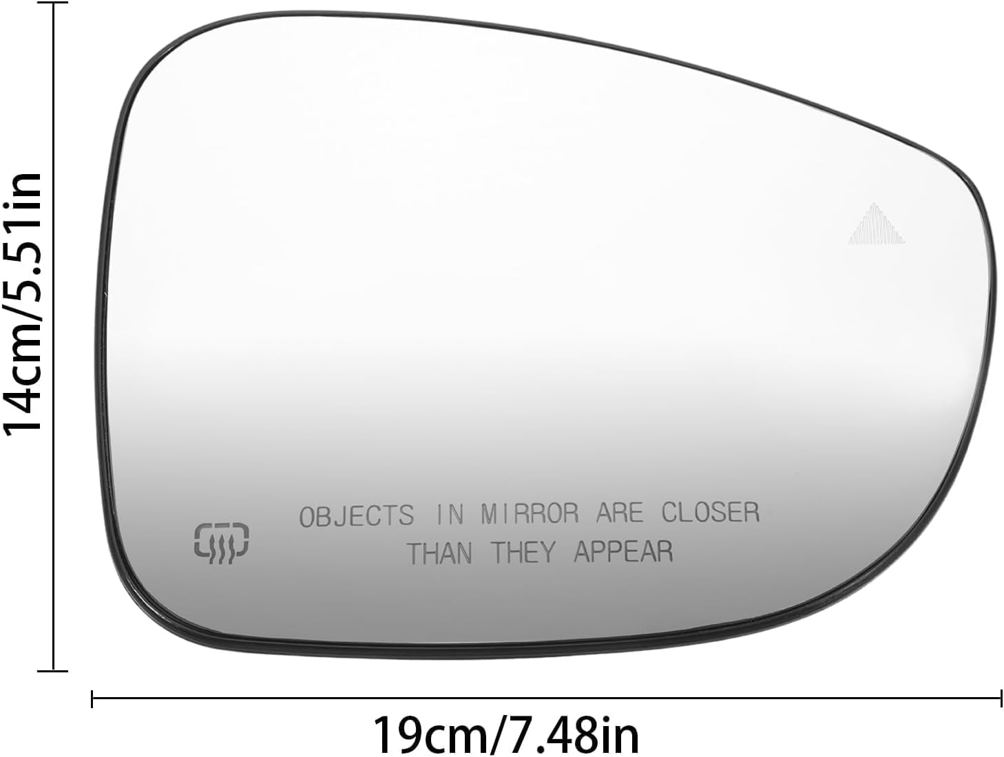 Right Side Mirror Glass with Heated and Blind Spot Detection Compatible with 2017-2024 Pacifica 2020-2024 Voyager Passenger Mirror Glass Replacement 68318282AB ﻿68318282AA