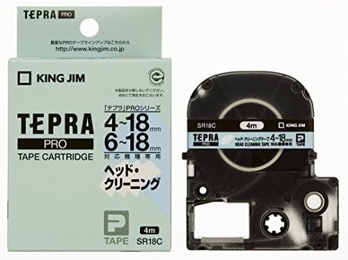 キングジム テプラPRO ヘッドクリーニングテープ SR18C 00017723 【まとめ買い3個セット】