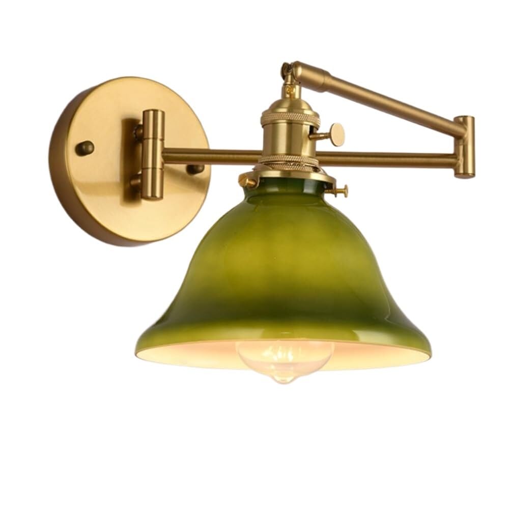 LYOUAE Vintage Swing Arm Wall Sconce Industrial Wrought Iron Wall Lamp