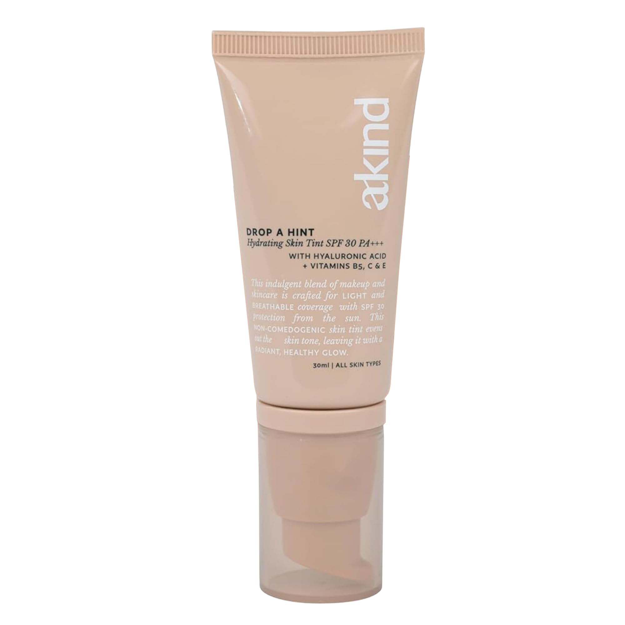 Akind Drop A Hint Hydrating Skin Tint SPF 30 PA+++ for Dewy Skin with Sun Protection & Enriched with Hyaluronic acid & Vitamins B5, C & E - 170 - Latte-image-31