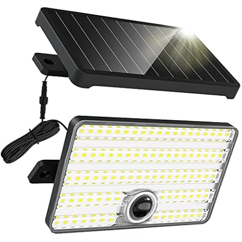 FLOWood Solar Security Lights with Motion Sensor, Upgrade Security Wall Light, 3 Lighting Modes Solar Shed Light with 16.4Ft Cable, Outdoor Security Lighting for Garden, Pathway, Garage, Yard Cover