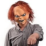 Material: látex Tikoch Máscara Chucky Disfraz de juego para niños, Máscaras de fantasma Chucky Máscara de terror Máscara de látex Máscara de Halloween Devil Killer Doll Casco