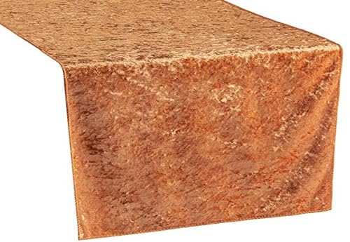 RCZ Decor Velvet Table Runner - 13" x 108" | Rust | 1 Pc.