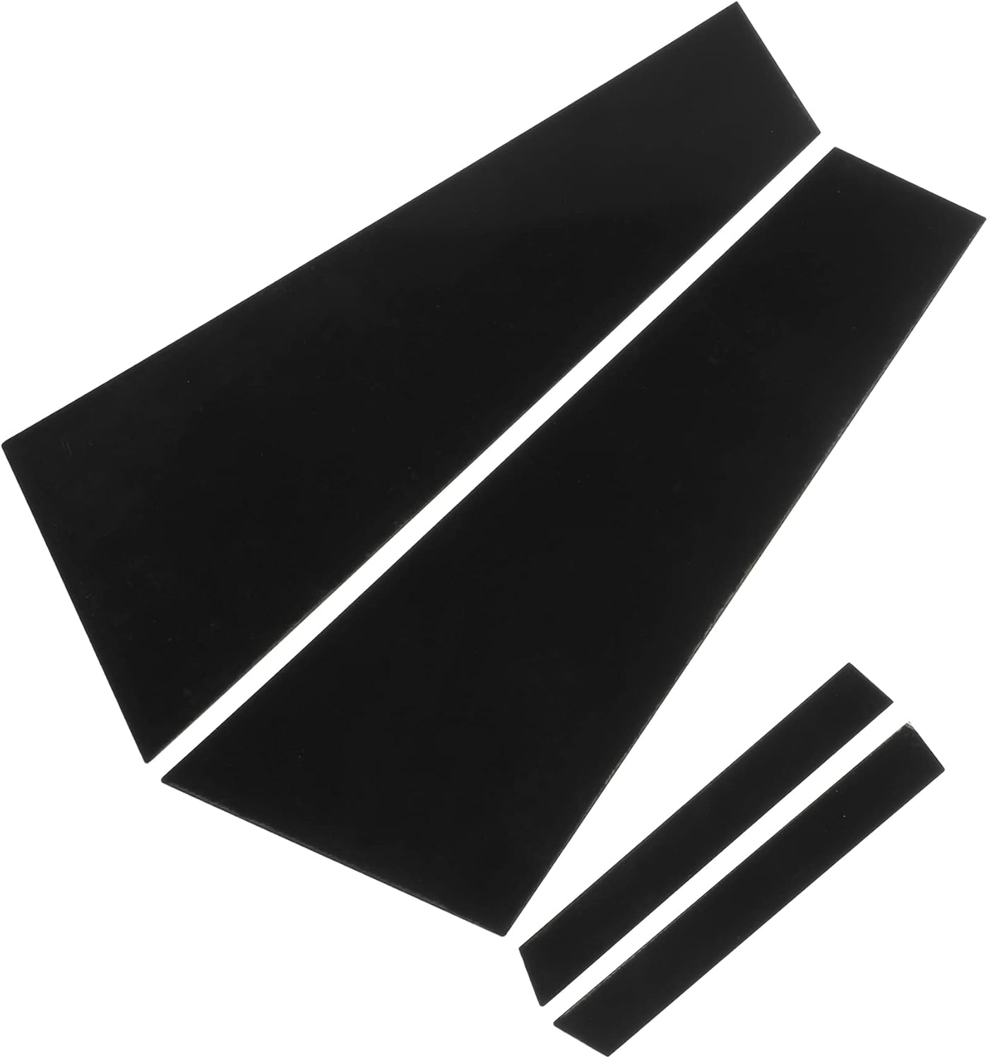 X AUTOHAUX 4 Pcs Door Cover Panel Trim Pillar Posts Exterior Door Window Anti Scratch Stickers for Mercedes-Benz CLS C219 2006 2007-2011 Black