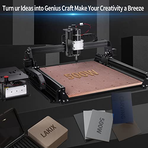 Lakix Cnc Router Machine, 4540 Cnc Wood Router Machine With 500W Spindle 3-Axis Engraving Milling Machine For Woodworking Metal Acrylic Mdf Nylon Carving Cutting Arts And Crafts Diy Design #TOP4