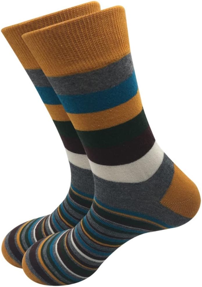 1 Pairs of Men's Cotton Socks Men's Business Breathable Men's Round Socks Sports Socks(E)