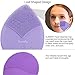 SUNMAY Leaf Sonic Facial Cleanser and Massager Brush,Soft Silicone Face Anti-Aging Scrub Electric Brushes Exfoliator with Timer Rechargeable Waterproof Deep Cleansing Device(Violet)