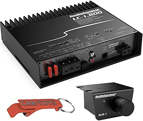 AudioControl LC-1.800 Monoblock 800W RMS Subwoofer Amplifier with AccuBASS Loud Music Lover's Bundle with ACR-1 Dash Remote. Unlock Maximum Bass Performance with Factory and Aftermarket Stereos.