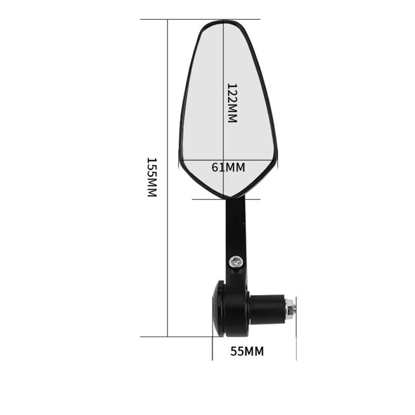 Espejos Moto Homologados Para Scooters Bicicletas Vehículos Todo Terreno 1 Par Espejos Retrovisores 7/8" Y 22 Mm Para Moto Espejo Lateral Para El Extremo Del Manillar Moto Geevorks