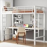 [Seguridad] La cama alta está certificada según EN747 y es adecuada para niños a partir de seis años. La cama de planta superior está rodeada de patios estables para que no se caiga accidentalmente de la cama y puede dormir en paz.